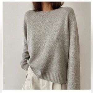 Jenni Kayne Everyday Light Gray Crew Neck Sweater
